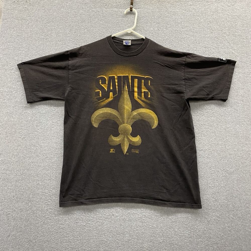 Vintage Y2K New Orleans Saints Starter T Shirt Large NFL Fleur De Lis Made USA